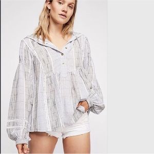 Free People Baja Babe Hooded Pullover Large